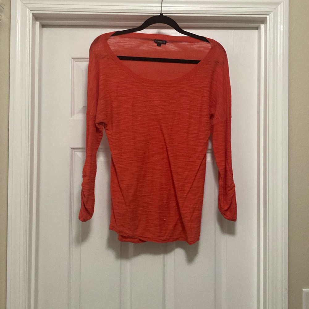Express - women’s linen shirt with cinched sleeves - size small